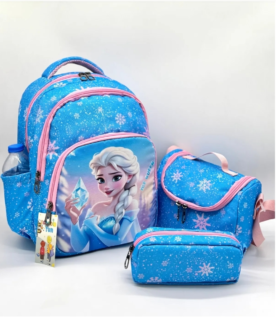Bevitton Blue Character-Themed 3-Piece School Bag Set